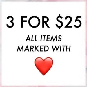 ❤️❤️3 items for $25!🎉👗